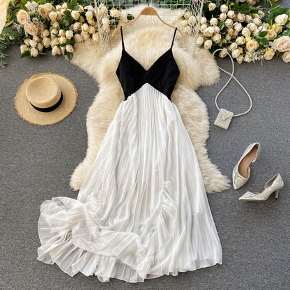 Einfaches V-Ausschnitt Kurzes Kleid Modekleid RF0036