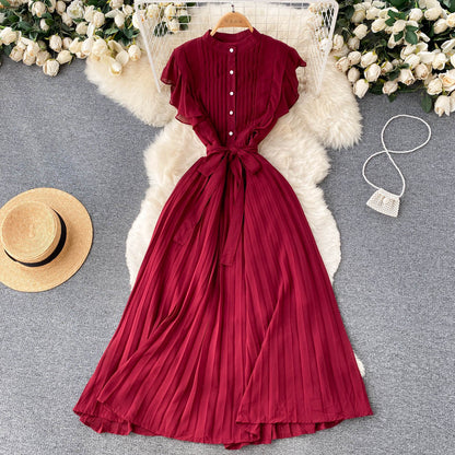 Elegantes Chiffon A-Linien-Kleid Modekleid RF0032