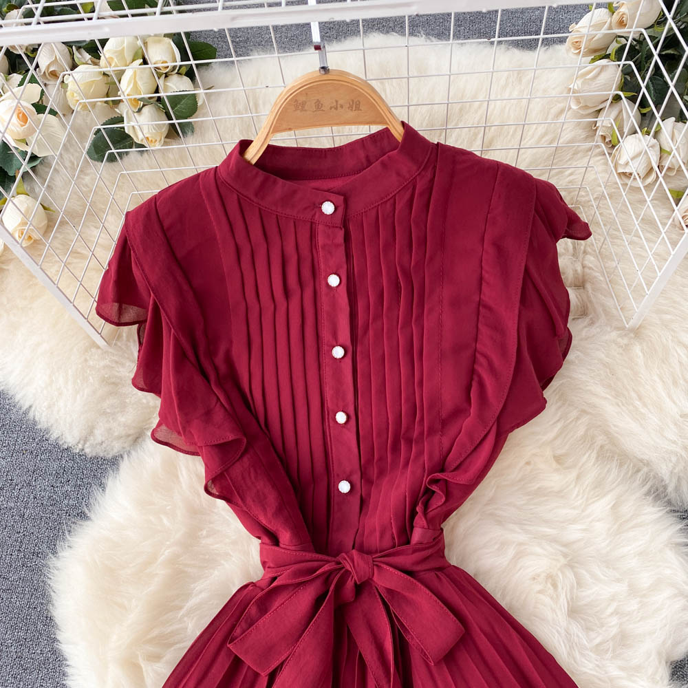 Elegantes Chiffon A-Linien-Kleid Modekleid RF0032
