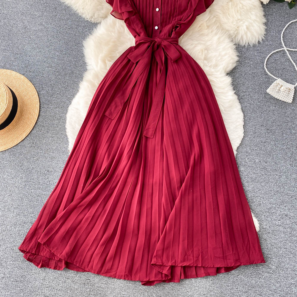 Elegantes Chiffon A-Linien-Kleid Modekleid RF0032