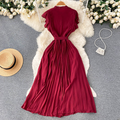 Elegantes Chiffon A-Linien-Kleid Modekleid RF0032