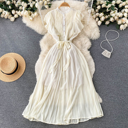 Elegantes Chiffon A-Linien-Kleid Modekleid RF0032
