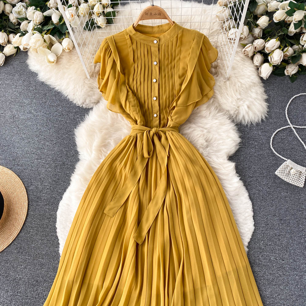 Elegantes Chiffon A-Linien-Kleid Modekleid RF0032