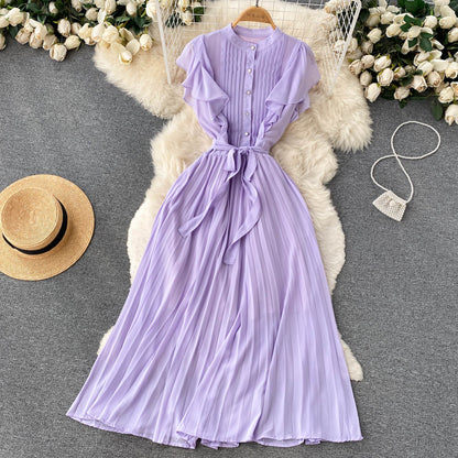 Elegantes Chiffon A-Linien-Kleid Modekleid RF0032