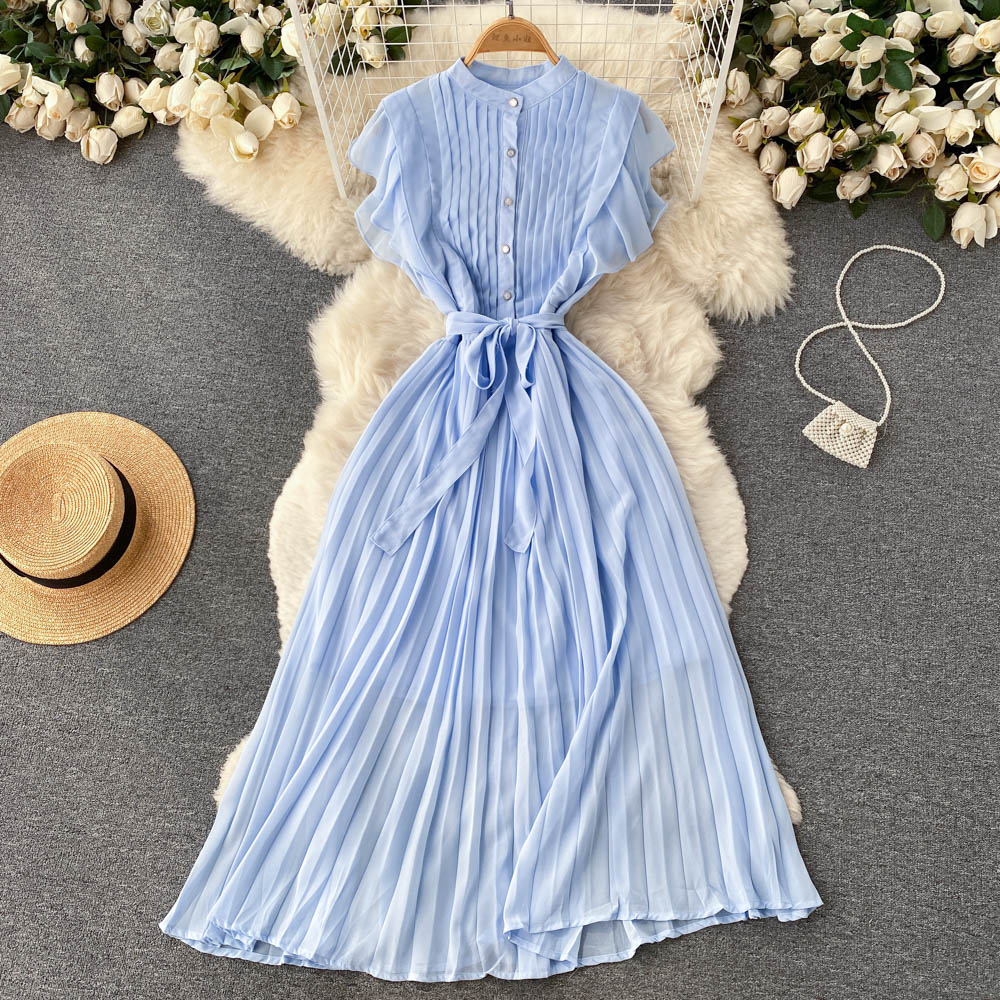 Elegantes Chiffon A-Linien-Kleid Modekleid RF0032
