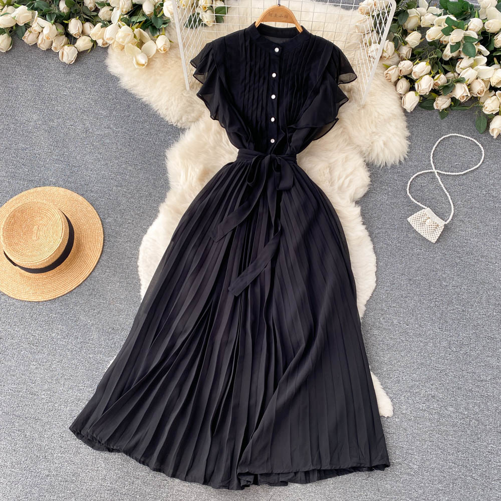 Elegantes Chiffon A-Linien-Kleid Modekleid RF0032