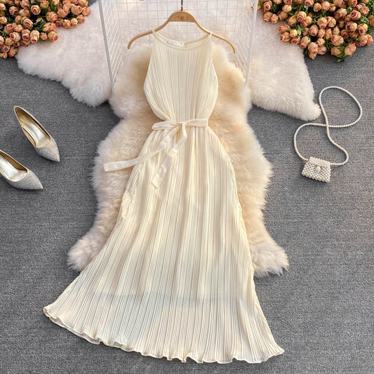 Champagner Chiffon A-Linie Kleid Fashion Kleid RF0026