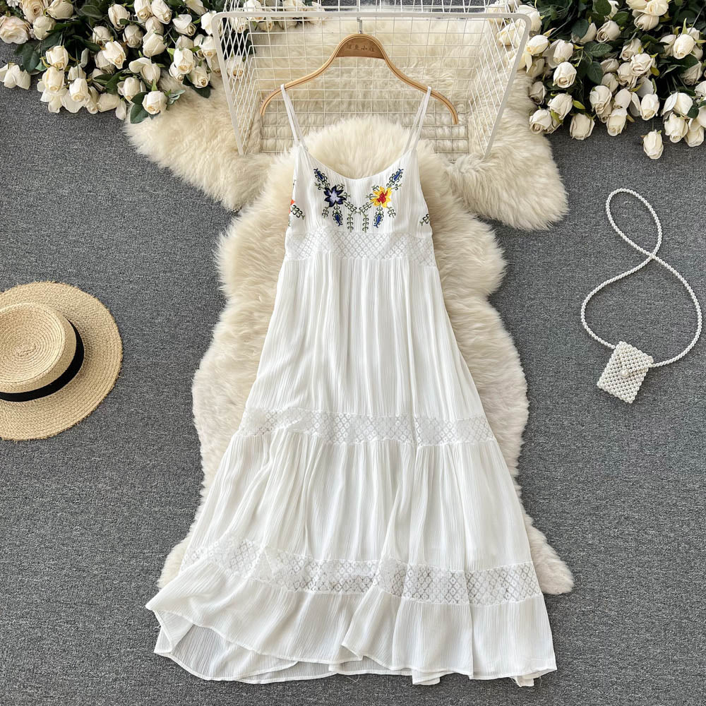 Weißes Spitzen-A-Linien-Kleid Fashion Dress RF0025
