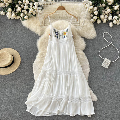 Weißes Spitzen-A-Linien-Kleid Fashion Dress RF0025