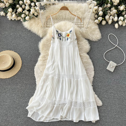 Weißes Spitzen-A-Linien-Kleid Fashion Dress RF0025