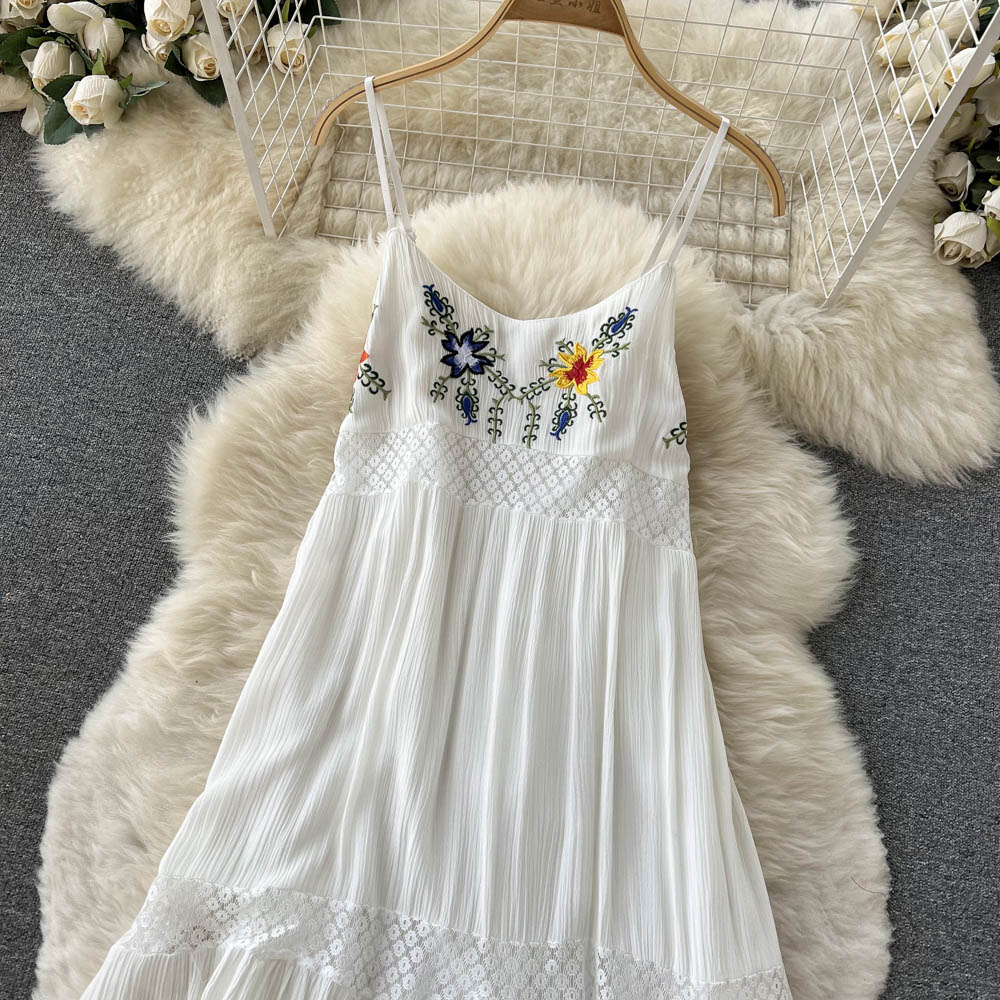 Weißes Spitzen-A-Linien-Kleid Fashion Dress RF0025