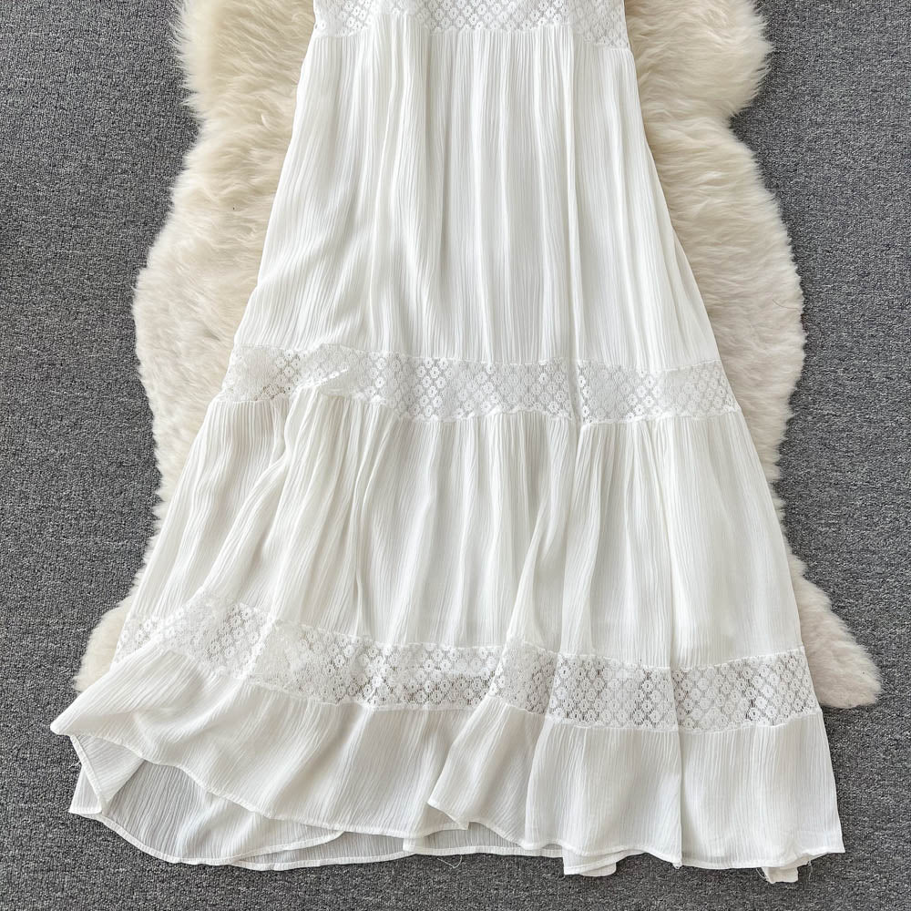 Weißes Spitzen-A-Linien-Kleid Fashion Dress RF0025