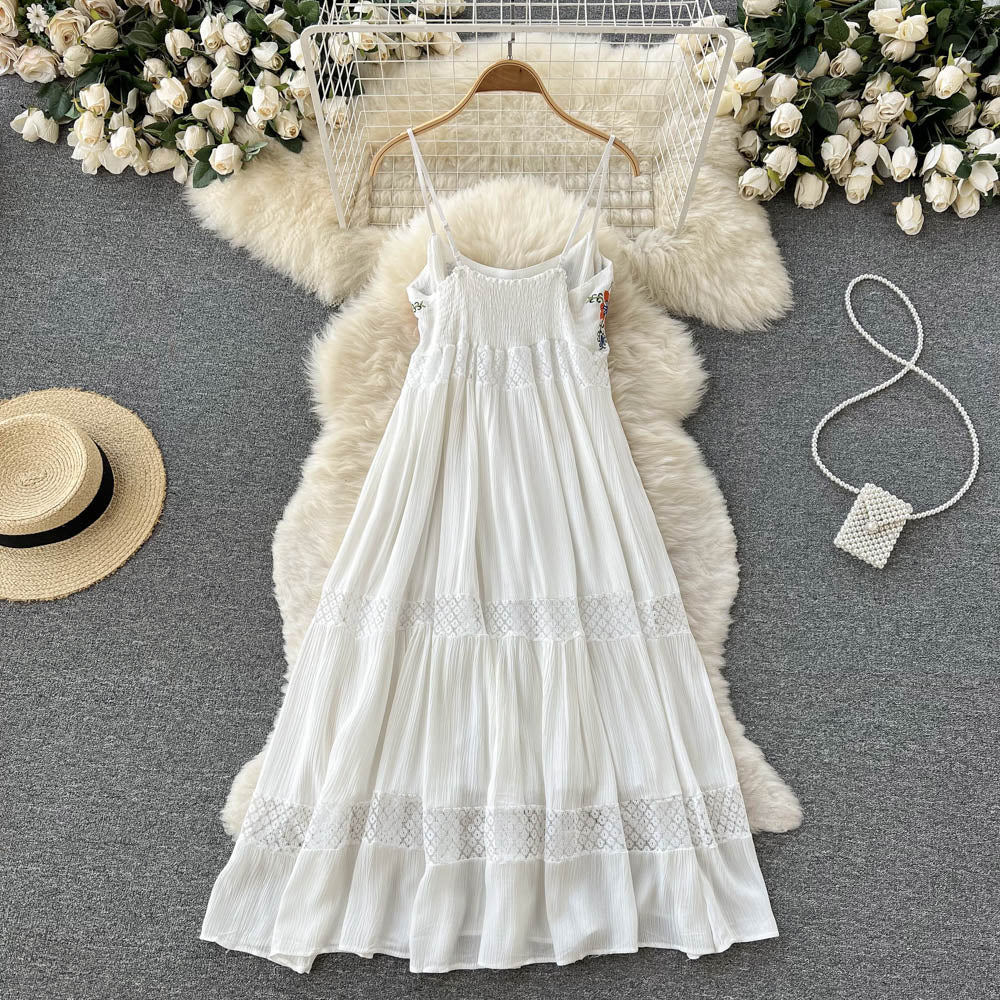 Weißes Spitzen-A-Linien-Kleid Fashion Dress RF0025