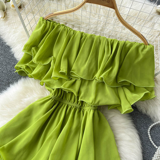 Schöne Chiffon A-Linie Off The Shoulder Kleider, Mode Mädchen Kleider RF0020