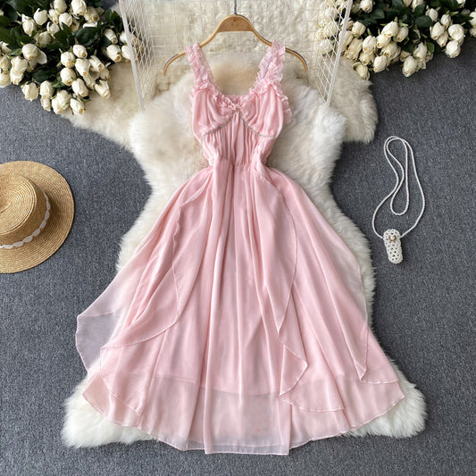 Rosa A-Linien-Modekleid RF0012