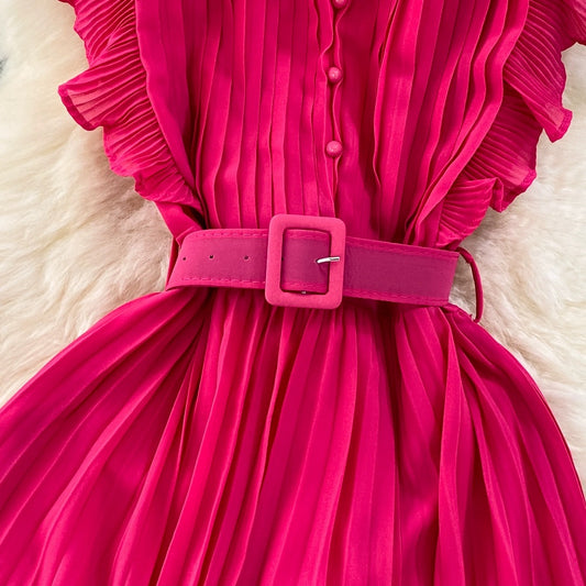 A-Linie Chiffon Langes Modekleid RF0003