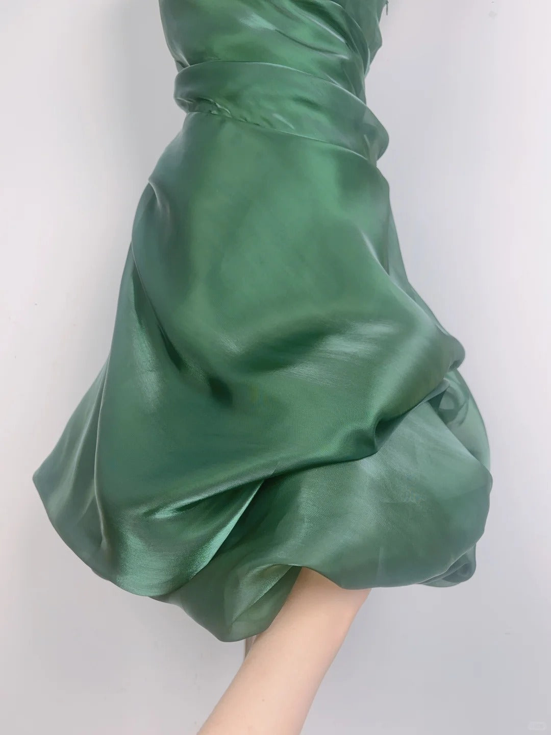 Ball Gown Halter Sleeveless Green 16th Birthday Dress Short Homecoming Dresses N4757