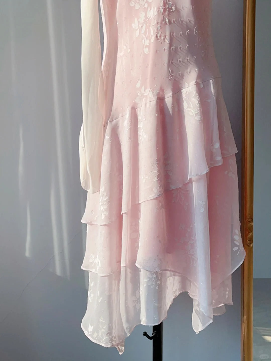 Vintage Prom Dresses 90s Mermaid Spaghetti Straps Pink With Ruffles Sleeveless Knee Length Formal Outfits RB4256