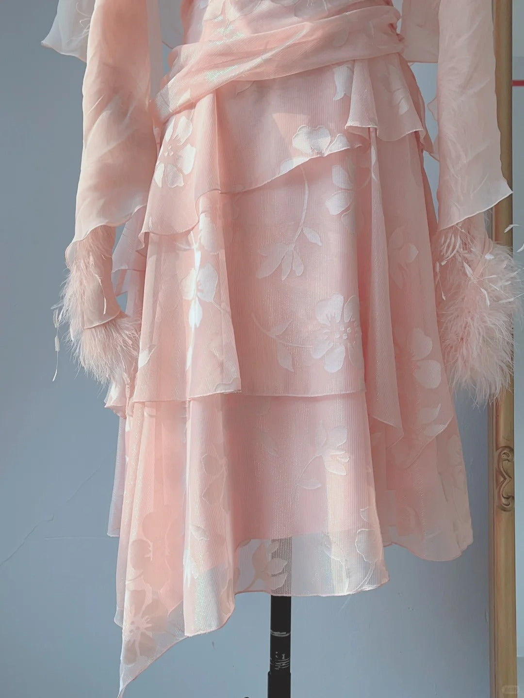 Modest Mermaid Spaghetti Strap Blush Pink Knee Length Spring Summer Event Outfits Wedding Guest Dresses RB3236