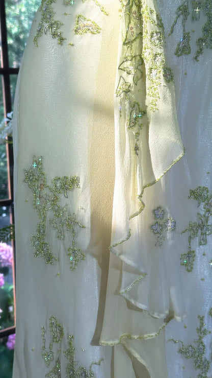 Bescheidene Ballkleider Meerjungfrau Neckholder Grün Chiffon Ärmellose Abendkleider N3570