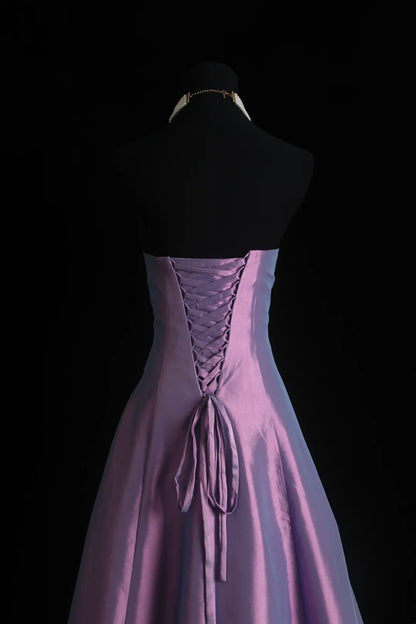 Vintage Ball Gown Strapless Purple With Beading Cape Floor Length Prom Dresses Inspo Evening Outfits RB4340